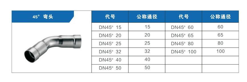 45°弯头