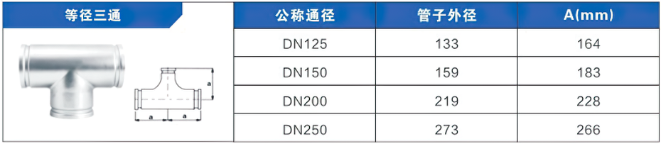 等径三通沟槽式管件