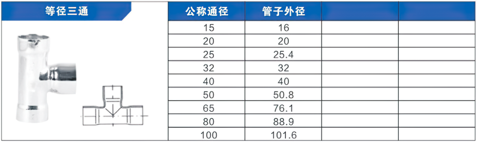 等径三通承插焊管件